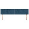 vidaXL S&auml;nggavel med kanter m&ouml;rkbl&aring; 203x16x78/88 cm sammet