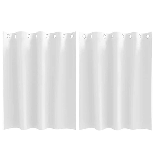 vidaXL M&ouml;rkl&auml;ggningsgardiner med Ringar 2 pcs Ren Vit 140 x 140 cm