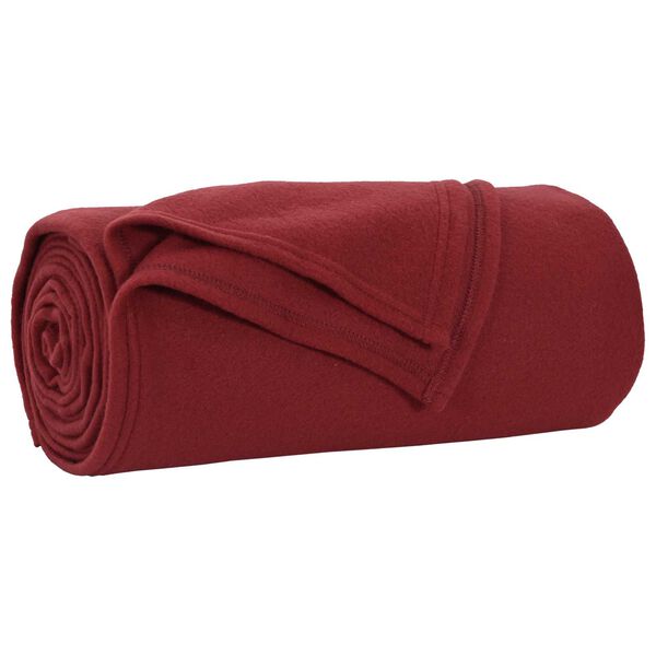 vidaXL Filtar 24 pcs Bordeaux R&ouml;d 240 x 220 cm Fleece