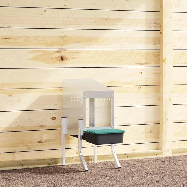 vidaXL Hönsholk 1 fack med ben galvaniserat stål