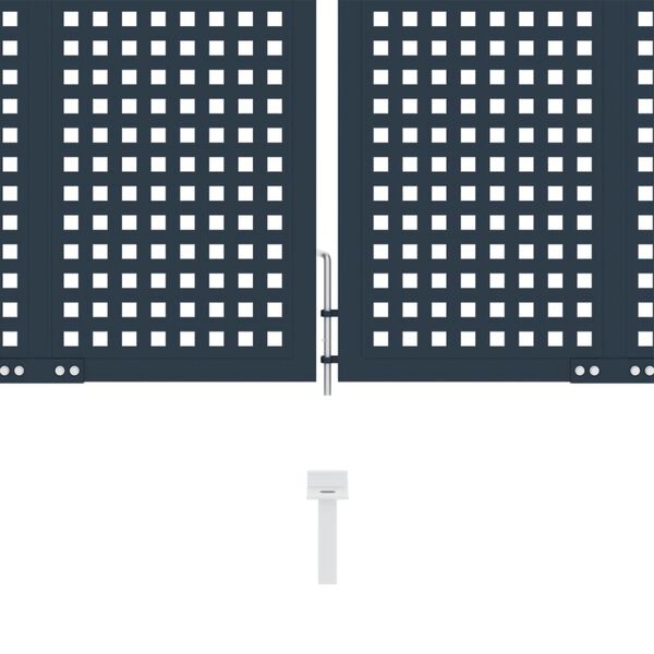 vidaXL Staketgrind antracit 404x75 cm st&aring;l
