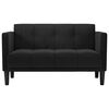 vidaXL Loveseat soffa svart 111 cm sammet