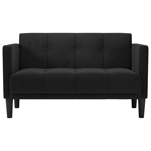 vidaXL Loveseat soffa svart 111 cm sammet