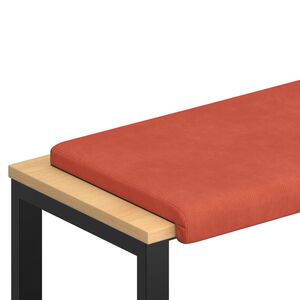 vidaXL B&auml;nk kudde manchester R&ouml;d orange Djup 35 cm