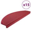 vidaXL Trappmattor 15 st 65x24x4 cm r&ouml;d halvrunda stora