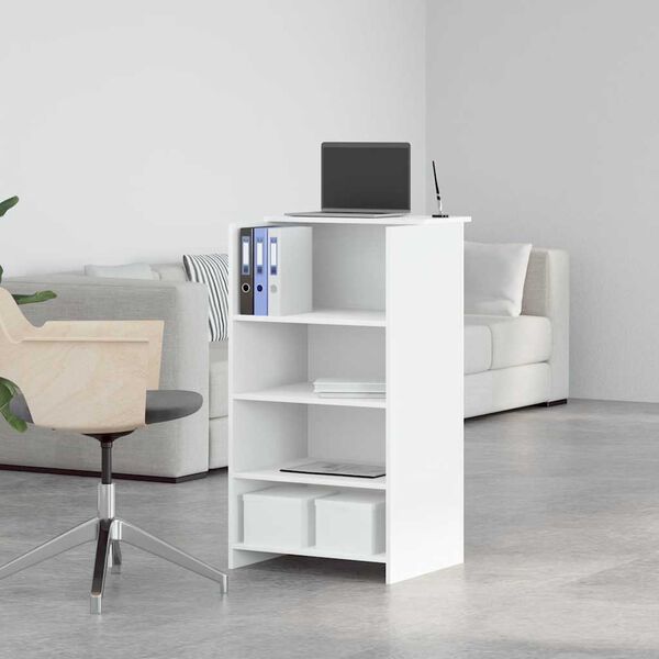 vidaXL Receptionsdisk vit 55x50x103,5 cm konstruerat tr&auml;