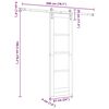 vidaXL Skjutdörr ORKDAL Naturlig och svart 61 x 198,5 cm