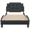 vidaXL Bed Frame without Mattress "Zadar" Black 90x200 cm Faux Leather
