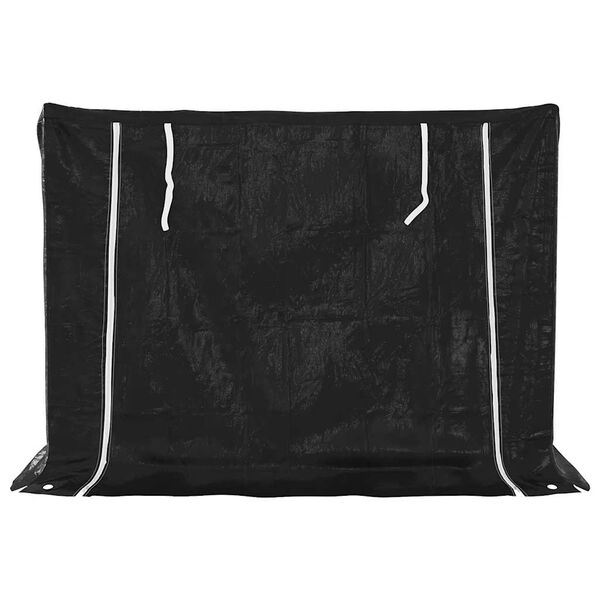 vidaXL Vedställ med regnskydd 151x80,5x110,5 cm galvaniserat stål