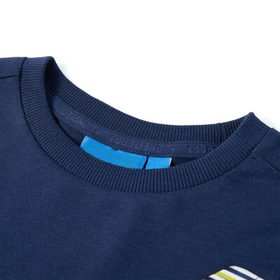 Kid's T-shirt med långa ärmar marinblå 92