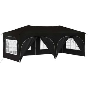 vidaXL Pop-up Partyt&auml;lt Svart 575 x 288 x 245 cm Oxford Tyg