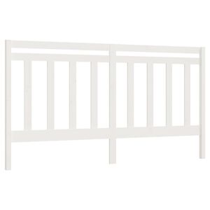 vidaXL S&auml;nggavel vit 206x4x100 cm massiv furu