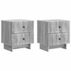 vidaXL Nattduksbord med l&aring;da 2 pcs Gr&aring; sonoma-ek 43 x 34,5 x 47,5 cm