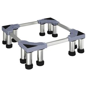 vidaXL Tv&auml;ttmaskinsockel Gr&aring; 67 x 67 x 21,5 cm Rostfritt st&aring;l