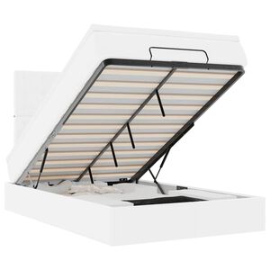 vidaXL Ottoman s&auml;ngram med madrass vit 120x200 cm konstl&auml;der