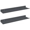 vidaXL Flytande hylla 2 st Antracit 40 x 8,5 x 2,5 cm St&aring;l