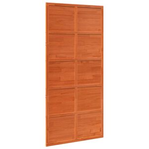 vidaXL Ladug&aring;rdsd&ouml;rr Vaxad brun 100 x 208 cm Massiv furu