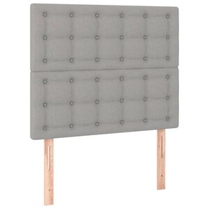 vidaXL S&auml;nggavel ljusgr&aring; 90x5x118/128 cm tyg