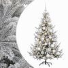 vidaXL Konstgjord julgran med julkulor 120 cm 150 LED-lampor Varmvit