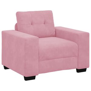 vidaXL Soffstol rosa 100x78x80 cm sammet