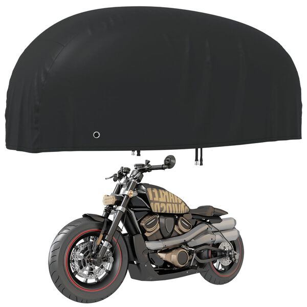vidaXL Motorcykelskydd svart 265x105x125 cm 210D oxford