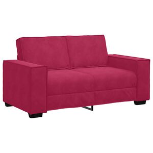 vidaXL 2-sitssoffa vinr&ouml;d 160x78x84 cm sammet