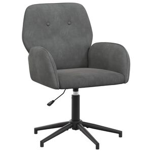vidaXL Svanstol 54 x 55 x 90 cm M&ouml;rkgr&aring; Sammet