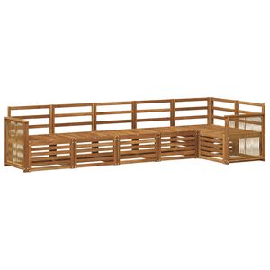 vidaXL Sektionsoffgrupp 5 pcs Naturlig Massivt Akaciatr&auml;