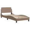 vidaXL Bed Frame "Viana" without Mattress Cappuccino 90x200 cm Faux Leather