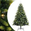 vidaXL Konstigt hinged julgran 300 LEDs Gr&ouml;n 240 cm PVC och PE