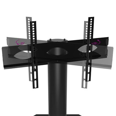 vidaXL Tv-bänk hörn 4 hyllor för 32-70 tum svart och silver