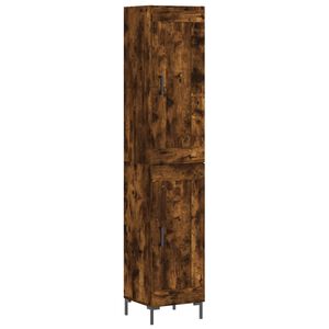 vidaXL H&ouml;gsk&aring;p r&ouml;kf&auml;rgad ek 34,5x34x180 cm konstruerat tr&auml;