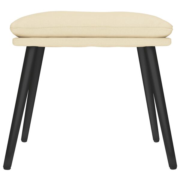 vidaXL Fotpall gräddvit 45x29,5x35 cm tyg