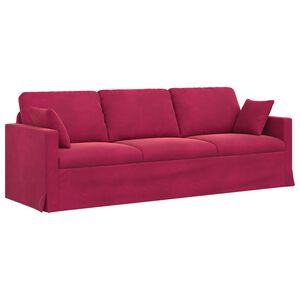 vidaXL Soffa Vinr&ouml;d 228 x 78 x 80 cm Sammet