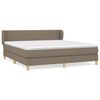 vidaXL Rams&auml;ng med madrass taupe 180x200 cm tyg