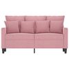 vidaXL Soffa 2-sits rosa 120 cm sammet