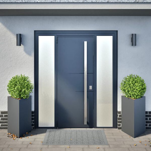 vidaXL Odlingslådor 2 st antracit triangulär 50x43x75 cm stål