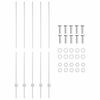 vidaXL St&auml;ngselstolpe 5 pcs Silver 150 cm St&aring;l