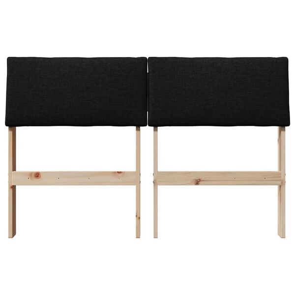 vidaXL Kl&auml;dd s&auml;nggavel Svart 120 cm Massiv furu