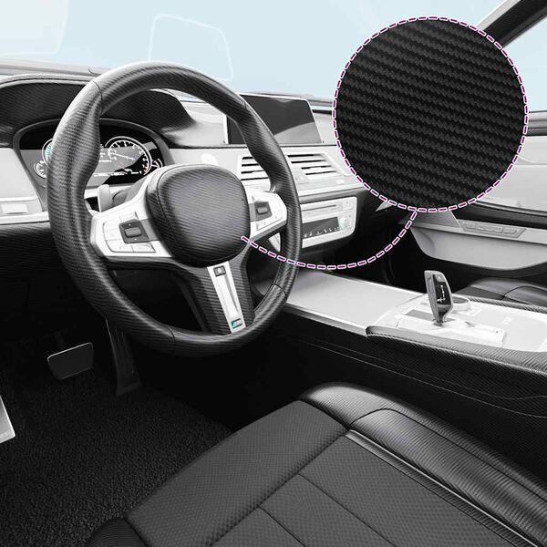 vidaXL Bilfoliering 3D svart 100x150 cm