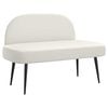 vidaXL Kl&auml;dd b&auml;nk med ryggst&ouml;d Vit 110 x 60 x 76 cm Konstl&auml;der