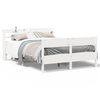 vidaXL S&auml;ngram utan madrass vit 135x190 cm massiv furu