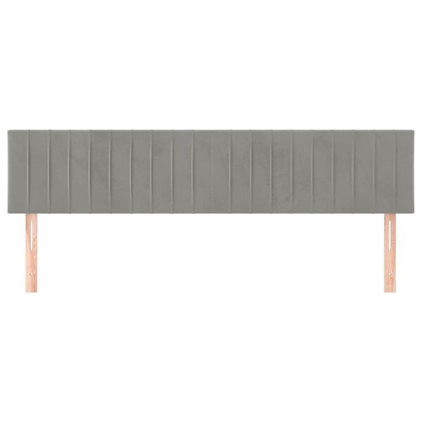 vidaXL S&auml;nggavlar ljusgr&aring; 180x5x78/88 cm sammet