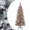 vidaXL Konstgjord julgran med julkulor 150 cm 150 LED-lampor Varmvit