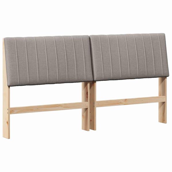 vidaXL Kl&auml;dd s&auml;nggavel Taupe 180 cm Massiv furu