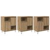 vidaXL Sideboard 3 st Artisan Ek 60 x 35 x 70 cm