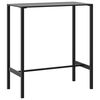 vidaXL Barbord svart 100x50x110 cm pulverlackerat st&aring;l