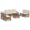 vidaXL Tr&auml;dg&aring;rdsoffset Justerbar 8 pcs Beige konstrotting