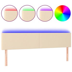 vidaXL S&auml;nggavel LED gr&auml;ddvit 180x5x78/88 cm tyg