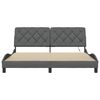 vidaXL Bed Frame with LED without Mattress Dark Grey 180x200 cm Fabric